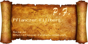 Pflanczer Filibert névjegykártya